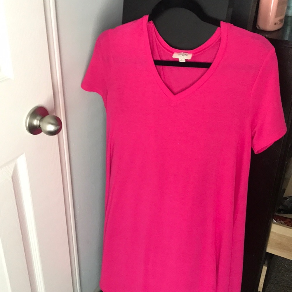 HOT PINK T SHIRT DRESS